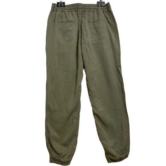 FAT FACE "LYME" Olive Green Cuffed TENCEL Lyocell Pants Joggers Sz 6S NWT - Picture 4 of 16